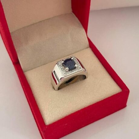 Ocean’s Depth Blue Sapphire Ring