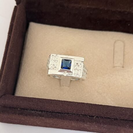 Blue Sapphire Mens Ring