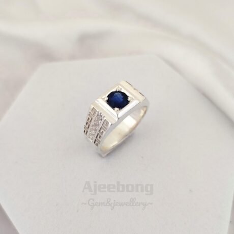 Genuine Blue Sapphire Men's Ring.