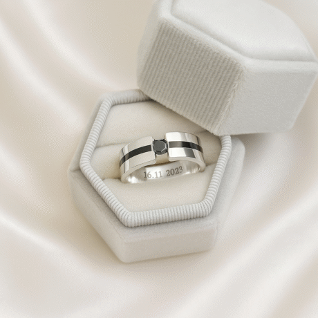 Black Sapphire Men’s Ring