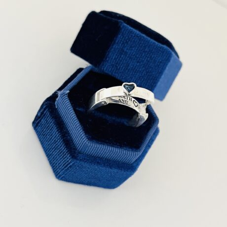 Hidden Couple Name Silver Ring